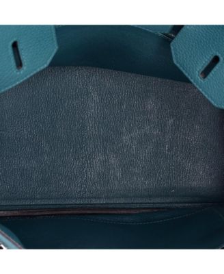 Birkin 25 Handbag Green Togo with Palladium Hardware