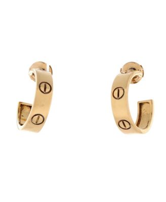  5.5mm Love Hoop Earrings 18K Gold