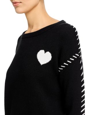 Long Sleeve Crewneck Intarsia Sweater