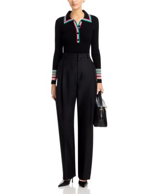 Long Sleeve Collared Pullover Sweater