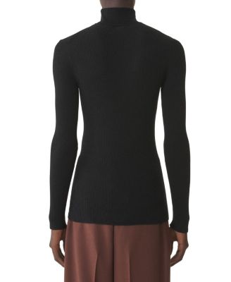  Turtleneck Sweater in Merino Wool and Silk