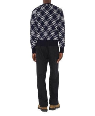 Check Wool Blend Cardigan