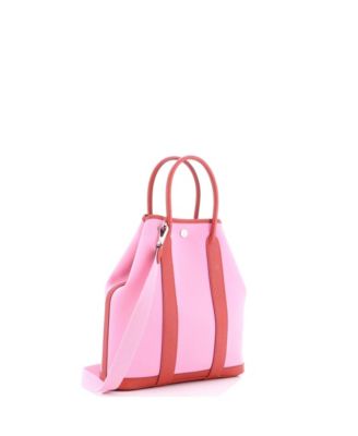 28 Garden File Tote Toile and Leather