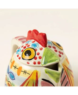 Majolica Rooster Teapot by Gorky Pottery