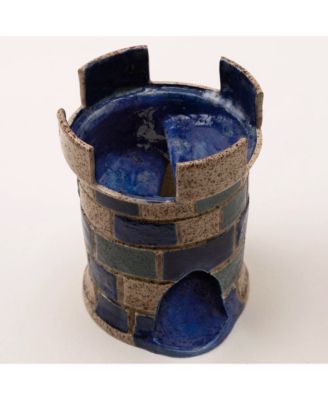 Handmade Dice Tower by a Girl and Her Puppy Pottery Studio - For 11+ Ages