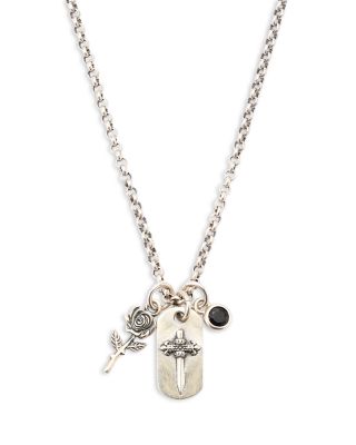 Men's Triple Charm Pendant Necklace, 18.11-20.47" - Exclusive