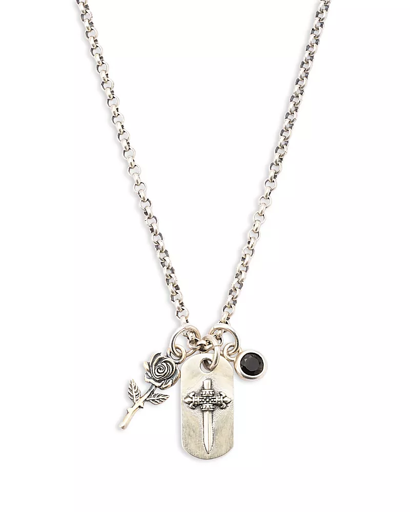Serge DeNimes Men's Triple Charm Pendant Necklace, 18.11-20.47 - Exclusive