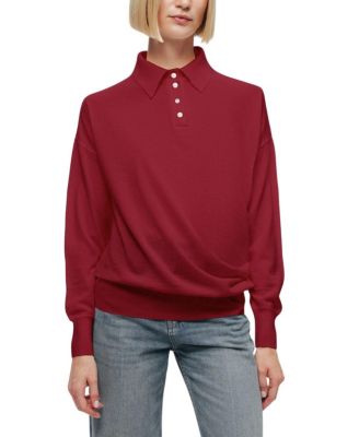  Relaxed Polo Knit Sweater