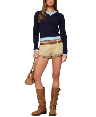 Marthie Layered Knit V Neck Top