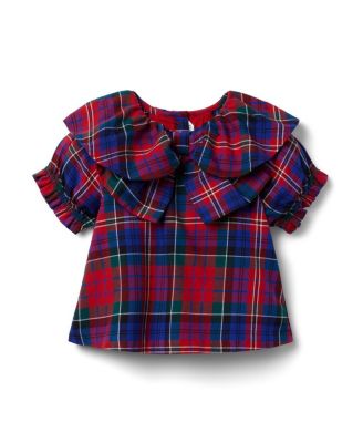  Girls' The Tartan Collar Bow Top - Baby, Little Kid, Big Kid