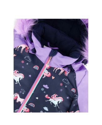  Girls' Two-Piece Play Snowsuit Unicorn Jacket - Little Kid