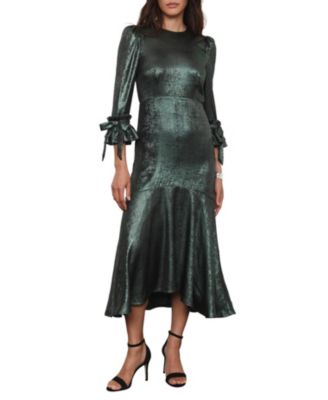  Women's Metallic Midi Dress