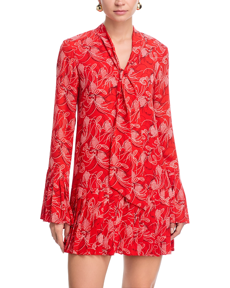 Cinq a Sept Botanical Floral A Line Mini Dress
