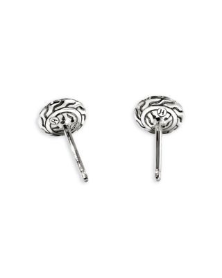 Sterling Silver Essentials Blue Sapphire Pav&eacute; Stud Earrings