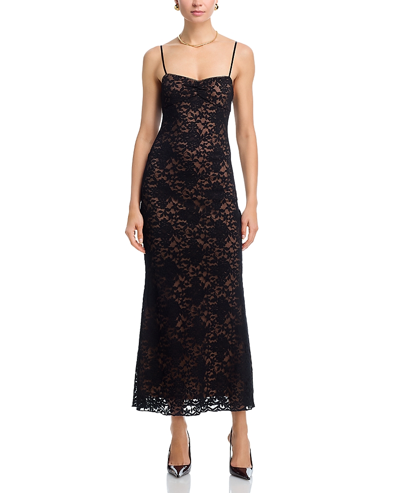 Aqua Stretch Lace Maxi Dress - Exclusive