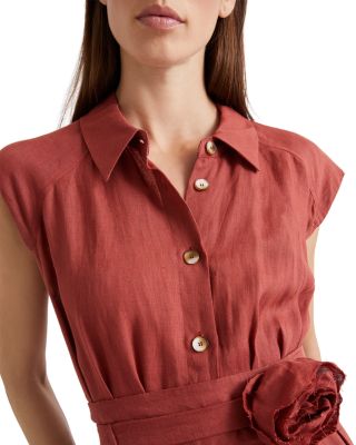Belted Linen Shirtdress