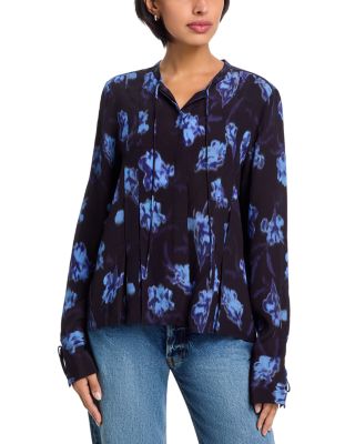 Arden Printed Pleated Blouse