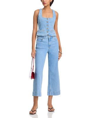 Joey Wide Leg Ankle Jeans in Zephyr