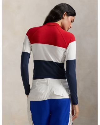 Team USA Stretch Jersey Mock Neck Top