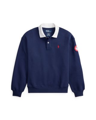 Team USA Polo Collar Fleece Pullover