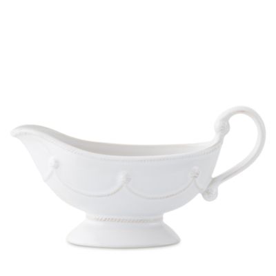 Berry & Thread Whitewash Sauce Boat and Stand