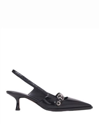 Women's Leather Slingback Pumps