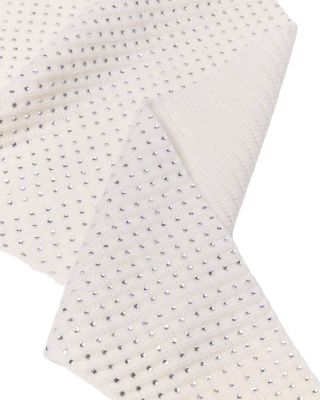 Rhinestone Embellished Wool Triangle Scarf 