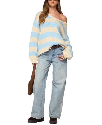 Tracie Striped Oversized Sweater