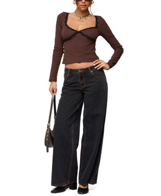 Porta Contrast Lacey Top