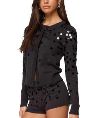 Cierra Sequin Knit Cardigan