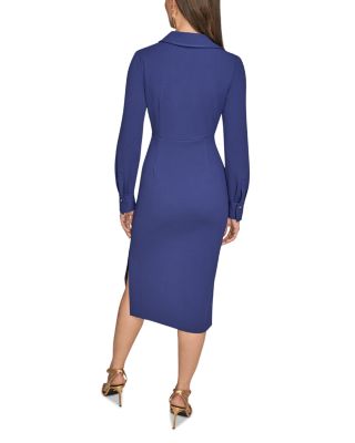 Side Gathered Midi Dress