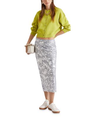 Alcuno Pointelle Trim Cardigan