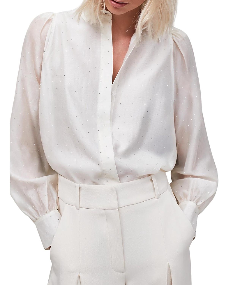 Ro & Zo Button Up Mini Diamante Shirt