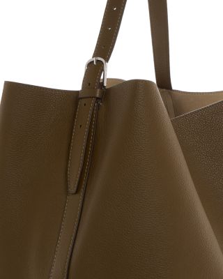 Belted Leather Tote 