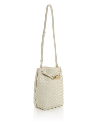 Andiamo Small Intrecciato Leather Bucket Bag