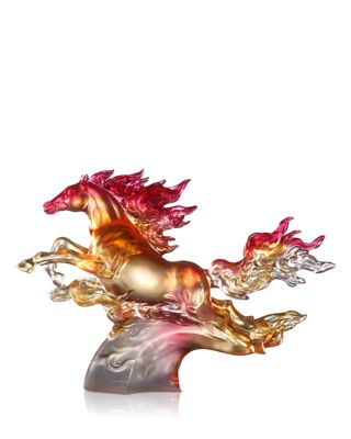 Fireball Charging to Triumph Limited Edition Crystal Glass Sculpture