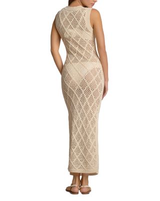 Crochet Maxi Dress Swim Cover-Up  