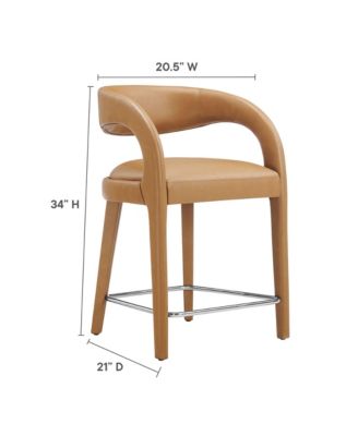 Pinnacle Faux Leather Counter Stool, Set of 2