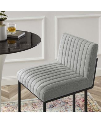 Indulge Channel Tufted Fabric Counter Stool