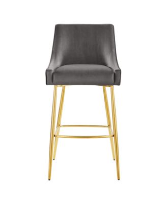 Discern Performance Velvet Bar Stool