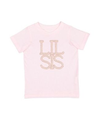 Girls' Lil Sis Faux Pearl Patch Short Sleeve T-Shirt - Baby, Little Kid