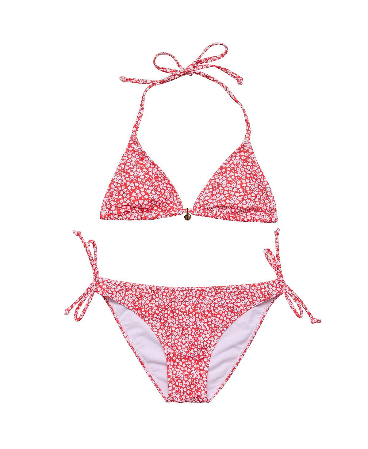 Snapper Rock Girls' Ditsy Bloom Teen Triangle Bikini - Big Kid