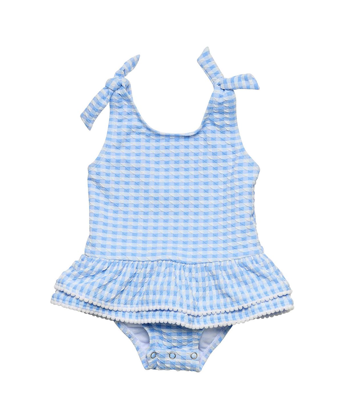 Snapper Rock Girls' Seaside Gingham Skirt Swimsuit - Little Kid