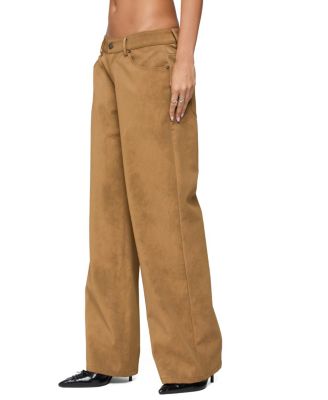  Stacey Low Rise Faux Suede Pants