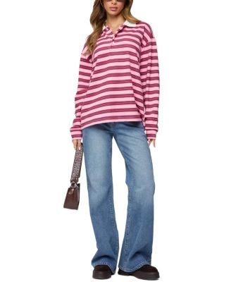 Maureen Striped Polo Sweatshirt