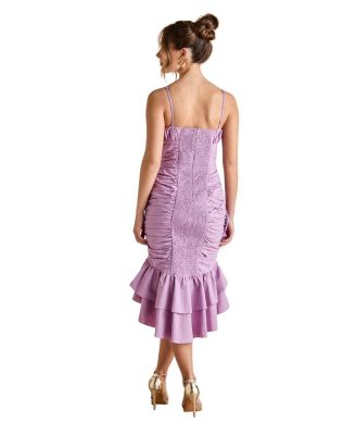 Strappy Multi Ruffle Midi Dress