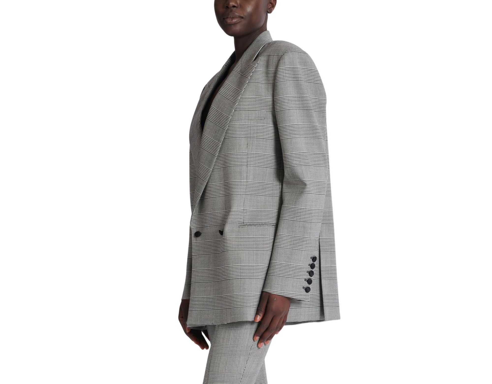 Oversized Jacket in Prince of Wales Jacquard — Image 5
