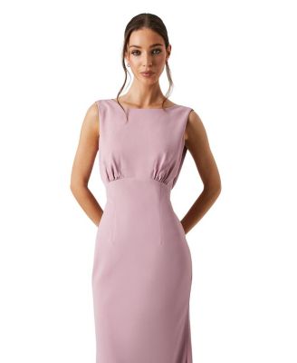 Cowl Back Maxi Bridesmaid Dress