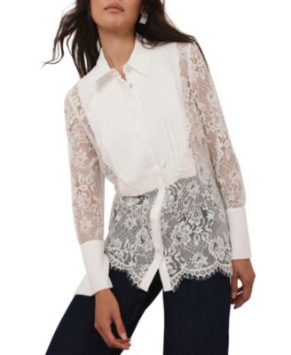  Women's Lace Pintuck Shirt