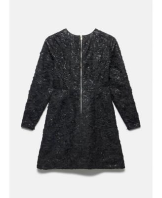  Women's Sequin Applique Mini Dress